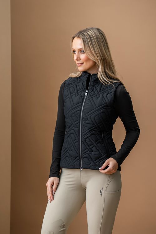 Alessandro Albanese Women's Neve Monogram Quilted Gilet - Black