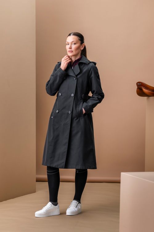 Alessandro Albanese Women's Isabella Riding Trench Coat - Black
