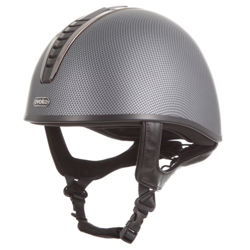 evoke Orion Jockey Skull Cap - Carbon/Black/Gunmetal