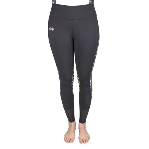 Equine Couture Women's Linear Horses Tights - Black