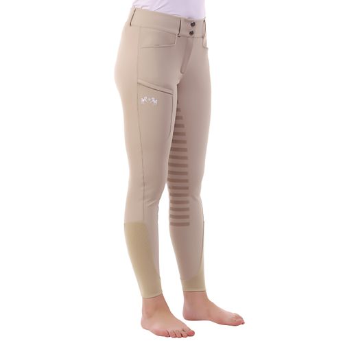 Equine Couture Women's Techno Extended Knee Patch Breeches - Safari