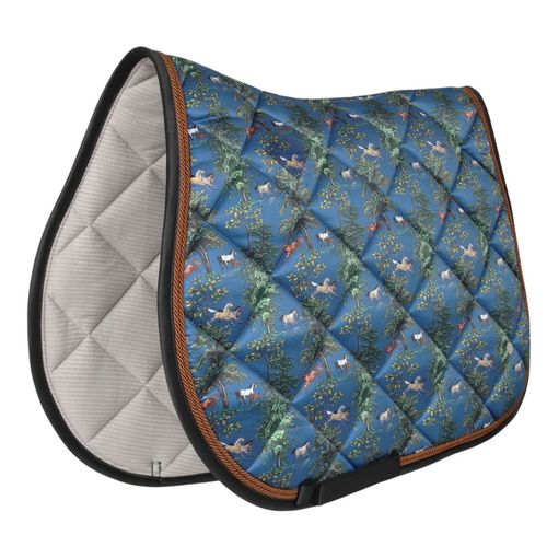 Dapplebay Jump Saddle Pad - Navy Autumn Toile
