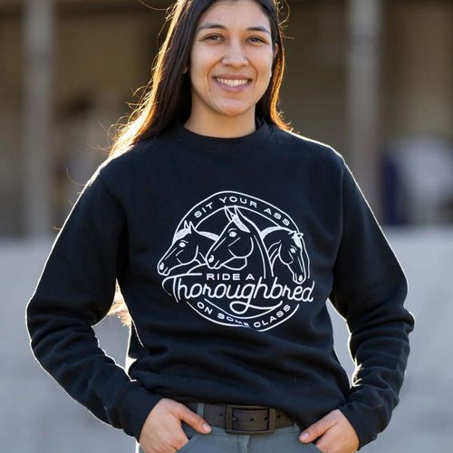 Dapplebay Women's Ride A Thoroughbred Sweatshirt - Black