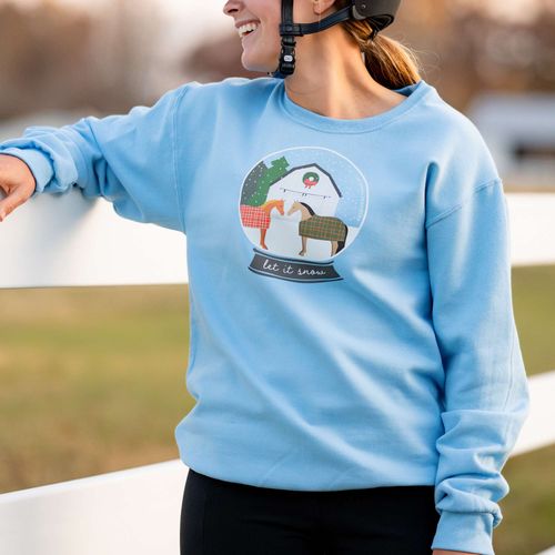 Dapplebay Women's Let It Snow Sweatshirt - Light Blue