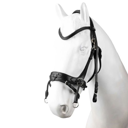 Horze Montana 2 Way Bit and Bitless Bridle - Black