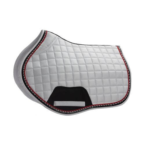 Equinavia Copenhagen Stay Put All Purpose Saddle Pad - White/Equestrian Red