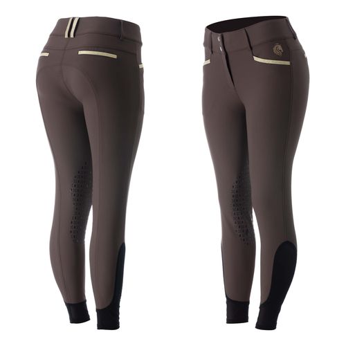 Equinavia Women's Kristina Knee Patch Breeches - Brown/Gold