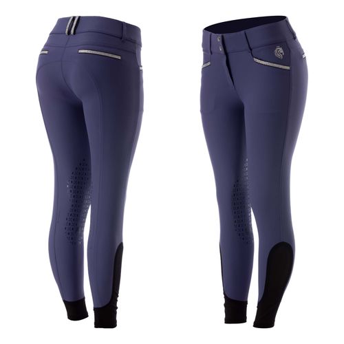 Equinavia Women's Kristina Knee Patch Breeches - Skipper Blue/Silver