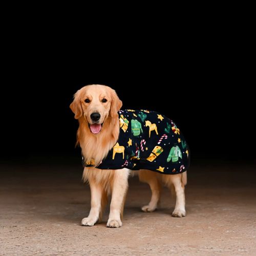 Horze Santa Dog Fleece Coat - Christmas Jumper Print