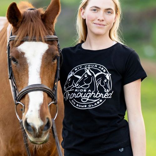 Dapplebay Women's Short Sleeve Tee Shirt - Ride A Thoroughbred