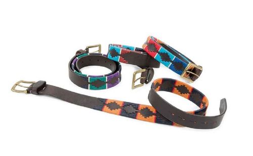 SALE RACK: Shires Aubrion Women's Drover Polo Belt - 36in - Turquoise/Red/Orange/Blue