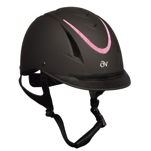 READY TO SHIP: Ovation Z-6 Glitz II Helmet - X Small/Small - Black Glitter Pink