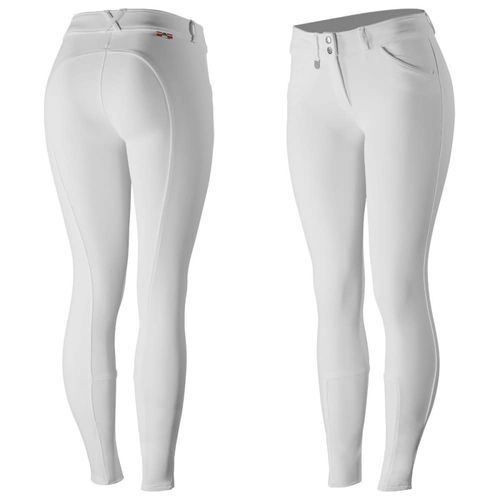 READY TO SHIP: Horze Women's Grand Prix Knee Patch Breeches - EU 42/US 30 - White