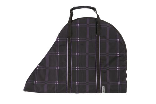 OVERSTOCK: Chestnut Bay Clam Shell Saddle Bag - One Size - Black Plaid