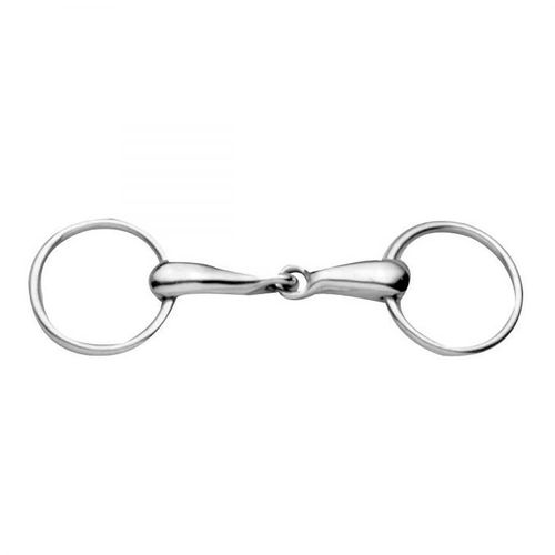 OVERSTOCK: Korsteel Hollow Mouth Medium Weight 20mm Loose Ring Snaffle Bit - 5.25in