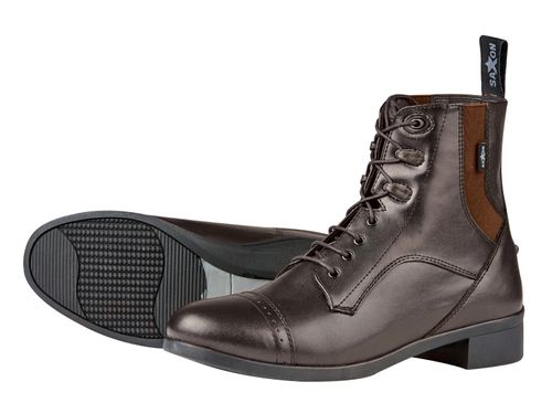 READY TO SHIP: Saxon Kids' Syntovia Lace Paddock Boots - 5 - Brown