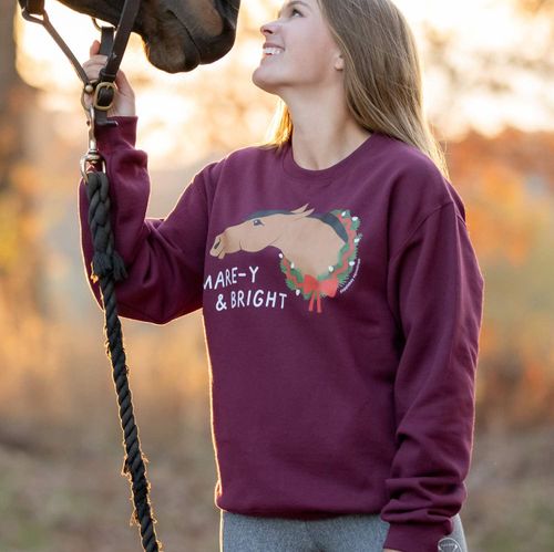 Dapplebay Women's Holiday Crewneck Sweatshirt - Mare-y & Bright