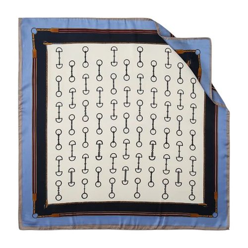 AWST Satin Snaffle Bit Scarf - Blue