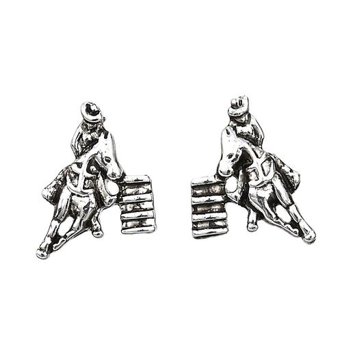 AWST Sterling Silver Barrel Racing Earrings