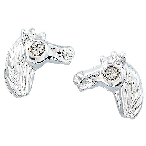 AWST Horse Head Earrings w/Cowboy Hat Gift Box