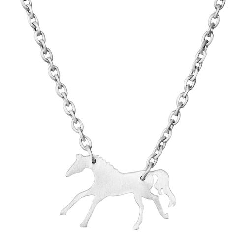 AWST Lila Galloping Horse Necklace