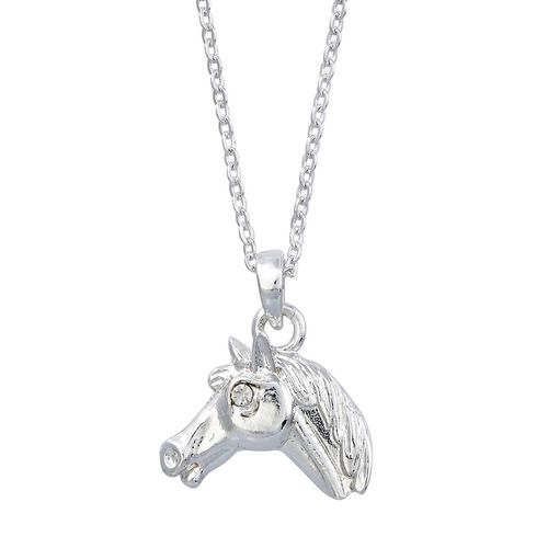 AWST Horse Head Pendant Necklace w/Cowboy Hat Gift Box