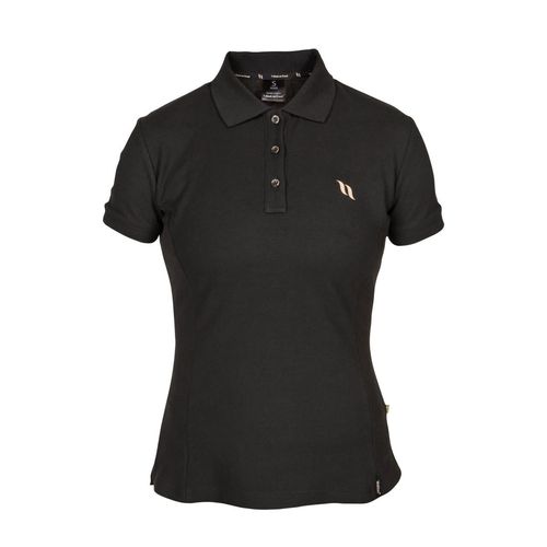BARN BUSTER: Back on Track Women's Anne Polo Shirt - Medium - Black