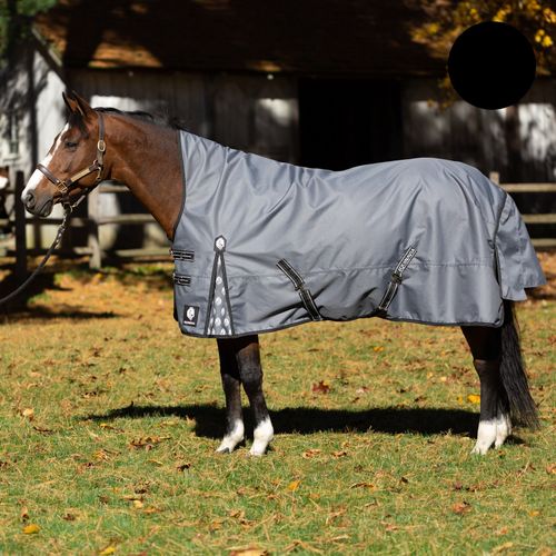 SALE RACK: Equinavia Arktis Extended Neck Light Weight Turnout Blanket 100g - 78 - Charcoal Gray
