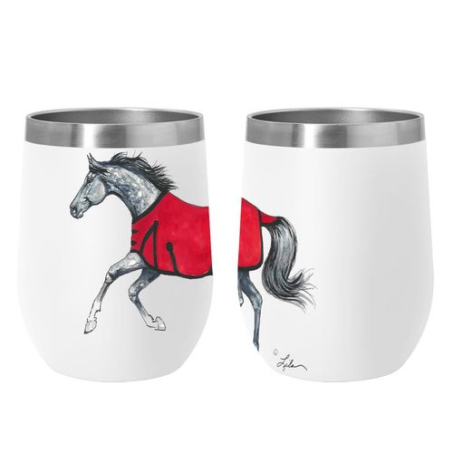 AWST Lila 12 oz Stainless Steel Wine Tumbler - Grey Horse