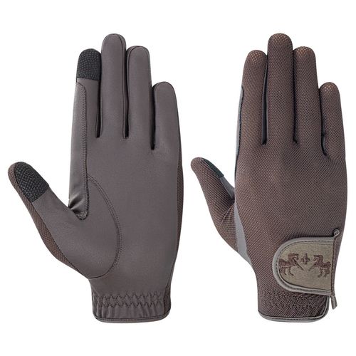 Equine Couture Aerocool Pull-On Gloves - Brown