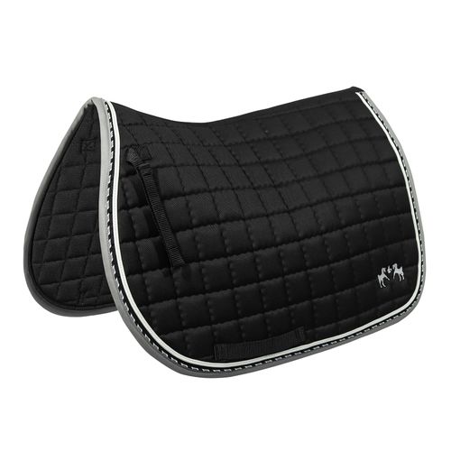Equine Couture Coolmax Plush Saddle Pad - Black/White