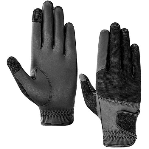 Equine Couture Aerocool Touch Screen Glitter Gloves - Black