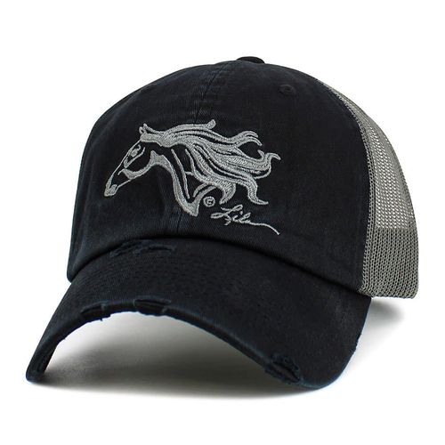 AWST Lila Vintage Mesh Horse Head Cap - Black/Grey