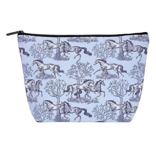 AWST Lila Large Cosmetic Pouch - Blue Toile