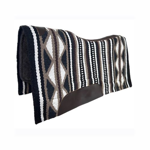 TuffRider Single Weave Wool Blend Browns & Tans Western Saddle Pad - Pattern 008