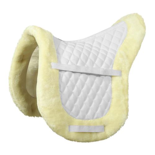 TuffRider Sherpa Fleece Fully Lined Shaped Saddle Pad - White