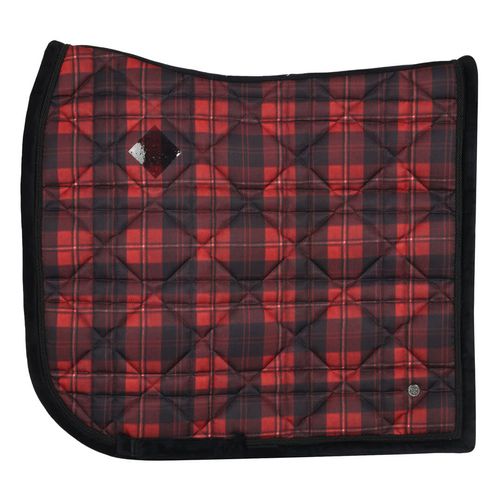 Dapplebay Dressage Saddle Pad - Red Holiday Plaid